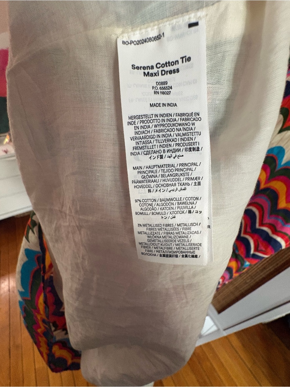 Boden Serena Tie Chevron Maxi Dress - Multicolor - Picture 9 of 10